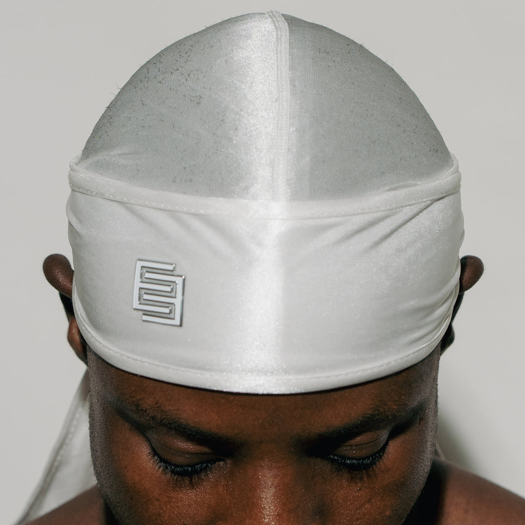 The Perfect Durag - White w/ White Logo