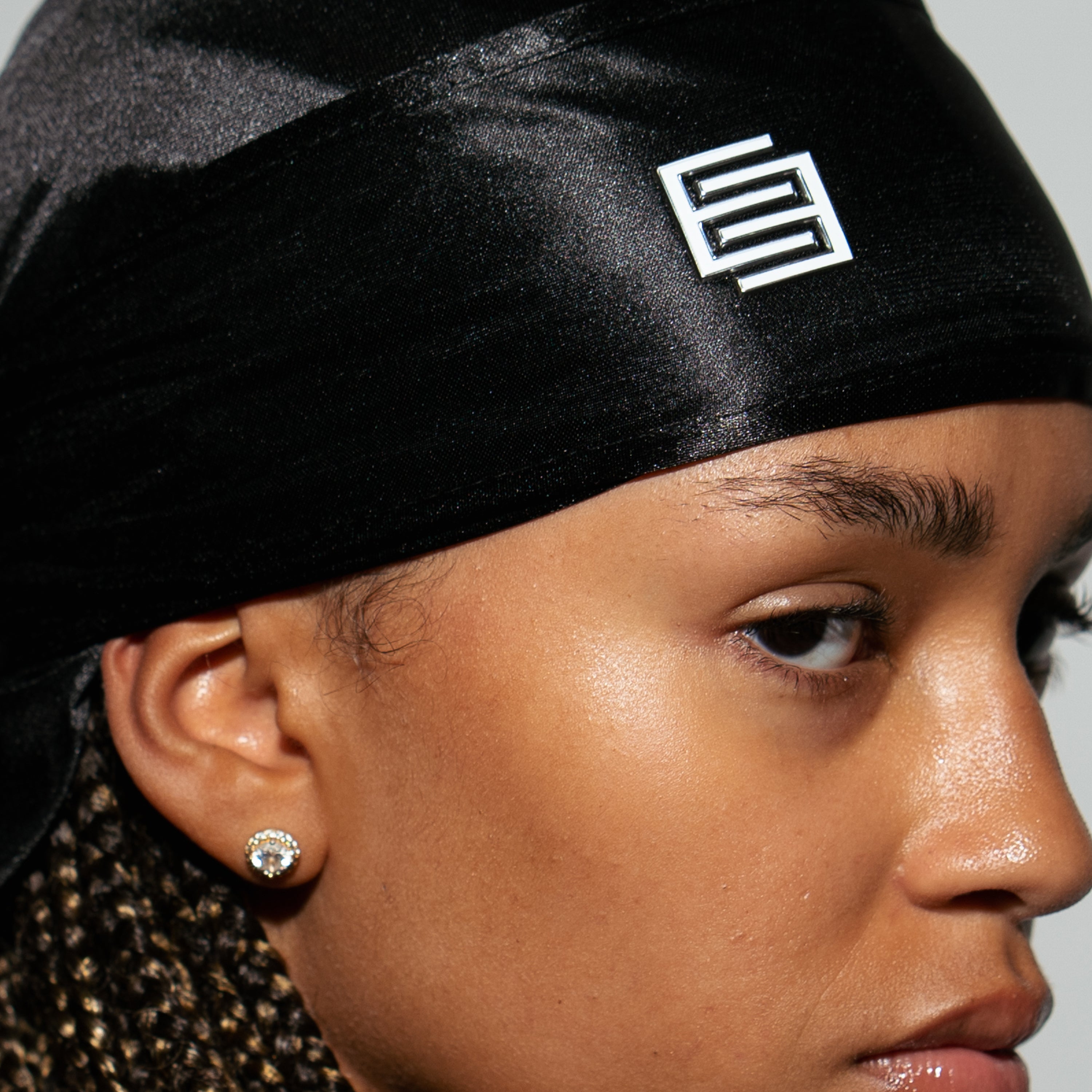 The Perfect Durag - Black w/ White Logo