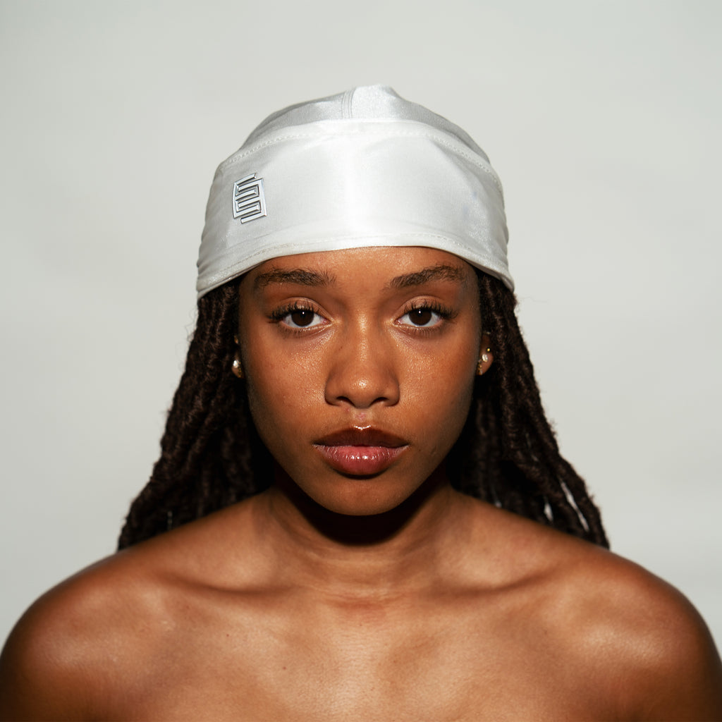 The Perfect Durag - White w/ White Logo