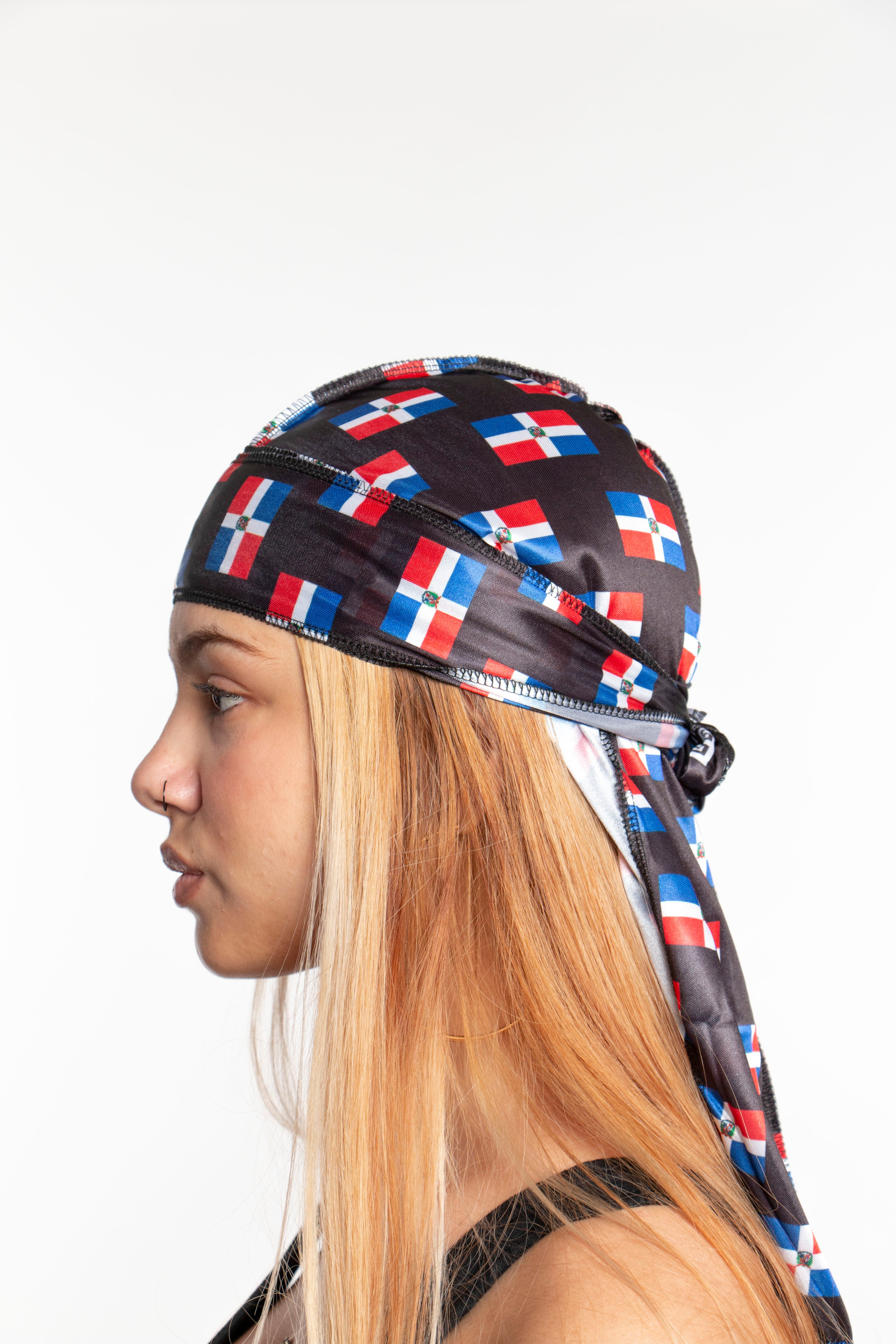 Ediac "Dominican Repubblic" Custom Flag Silky Durag